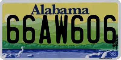 AL license plate 66AW606