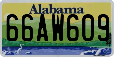 AL license plate 66AW609
