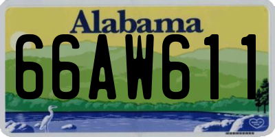 AL license plate 66AW611