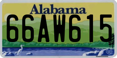 AL license plate 66AW615