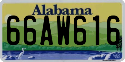 AL license plate 66AW616