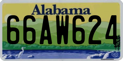 AL license plate 66AW624