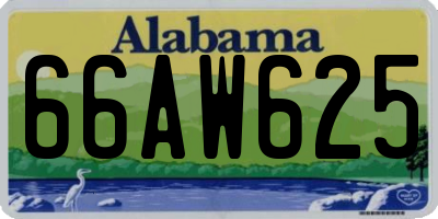 AL license plate 66AW625