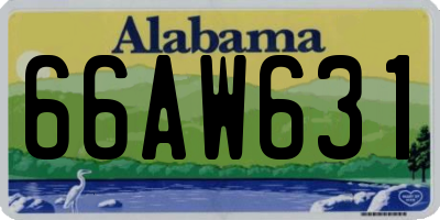 AL license plate 66AW631