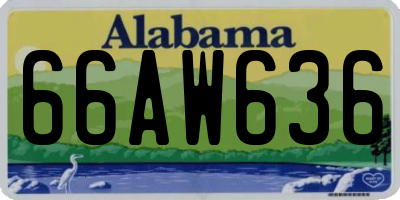 AL license plate 66AW636