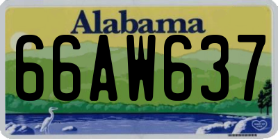 AL license plate 66AW637