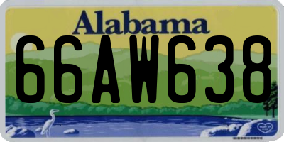 AL license plate 66AW638