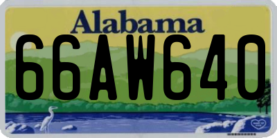 AL license plate 66AW640