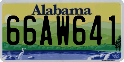 AL license plate 66AW641