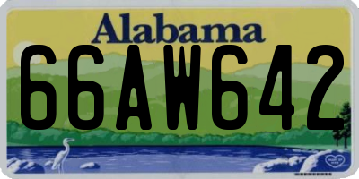 AL license plate 66AW642