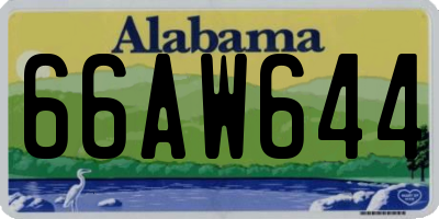 AL license plate 66AW644