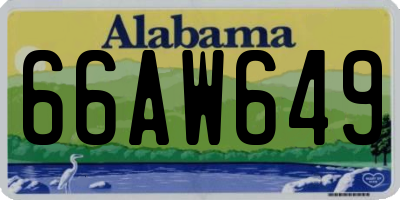 AL license plate 66AW649