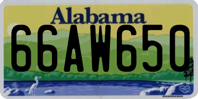 AL license plate 66AW650