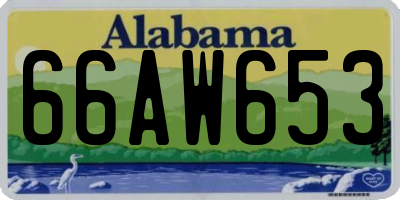 AL license plate 66AW653