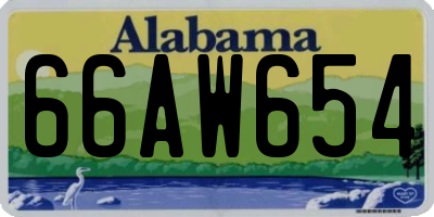 AL license plate 66AW654