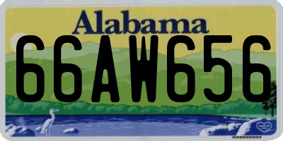 AL license plate 66AW656
