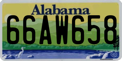 AL license plate 66AW658