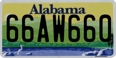 AL license plate 66AW660