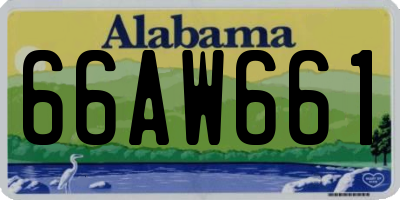 AL license plate 66AW661