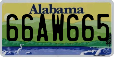 AL license plate 66AW665