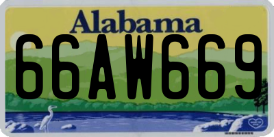 AL license plate 66AW669