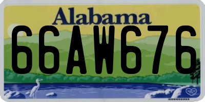 AL license plate 66AW676