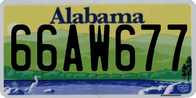AL license plate 66AW677