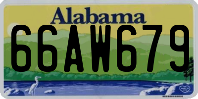 AL license plate 66AW679