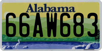 AL license plate 66AW683