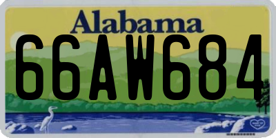 AL license plate 66AW684