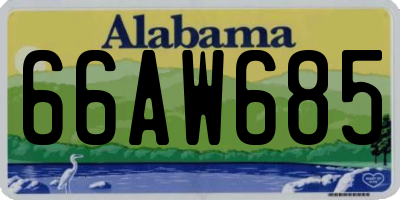 AL license plate 66AW685