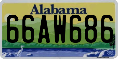 AL license plate 66AW686