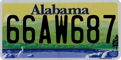 AL license plate 66AW687