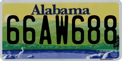 AL license plate 66AW688
