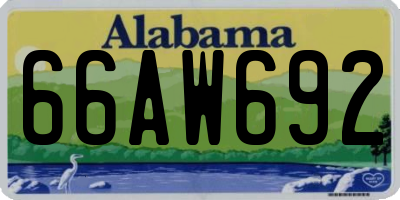 AL license plate 66AW692