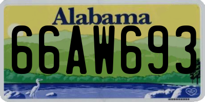AL license plate 66AW693