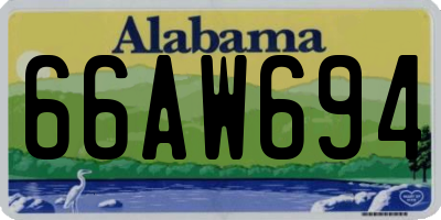 AL license plate 66AW694