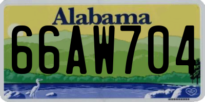AL license plate 66AW704