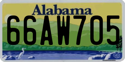 AL license plate 66AW705