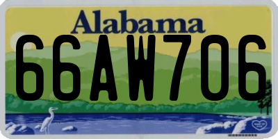 AL license plate 66AW706
