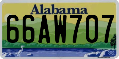 AL license plate 66AW707