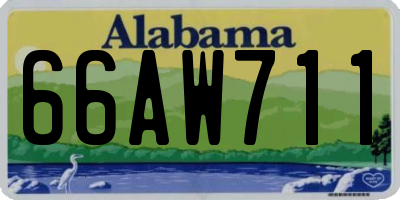 AL license plate 66AW711