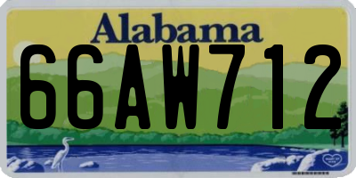 AL license plate 66AW712