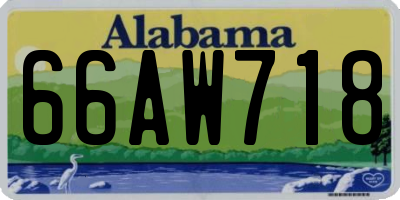 AL license plate 66AW718