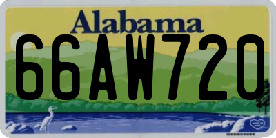 AL license plate 66AW720