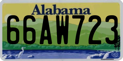 AL license plate 66AW723