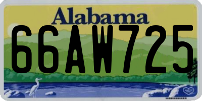 AL license plate 66AW725