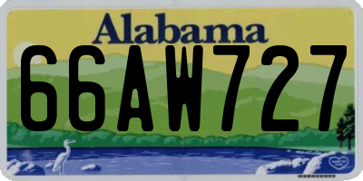 AL license plate 66AW727