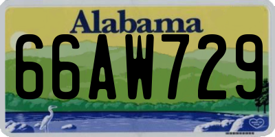 AL license plate 66AW729