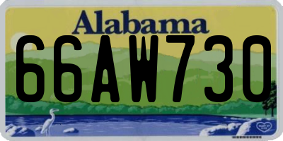 AL license plate 66AW730